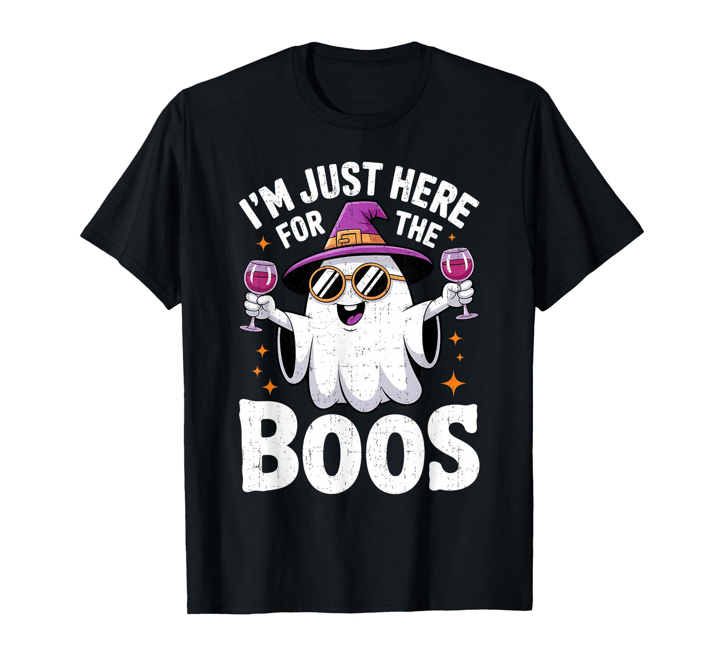 I'm Just Here for The Boos Funny Ghost Halloween Men Women T-Shirt