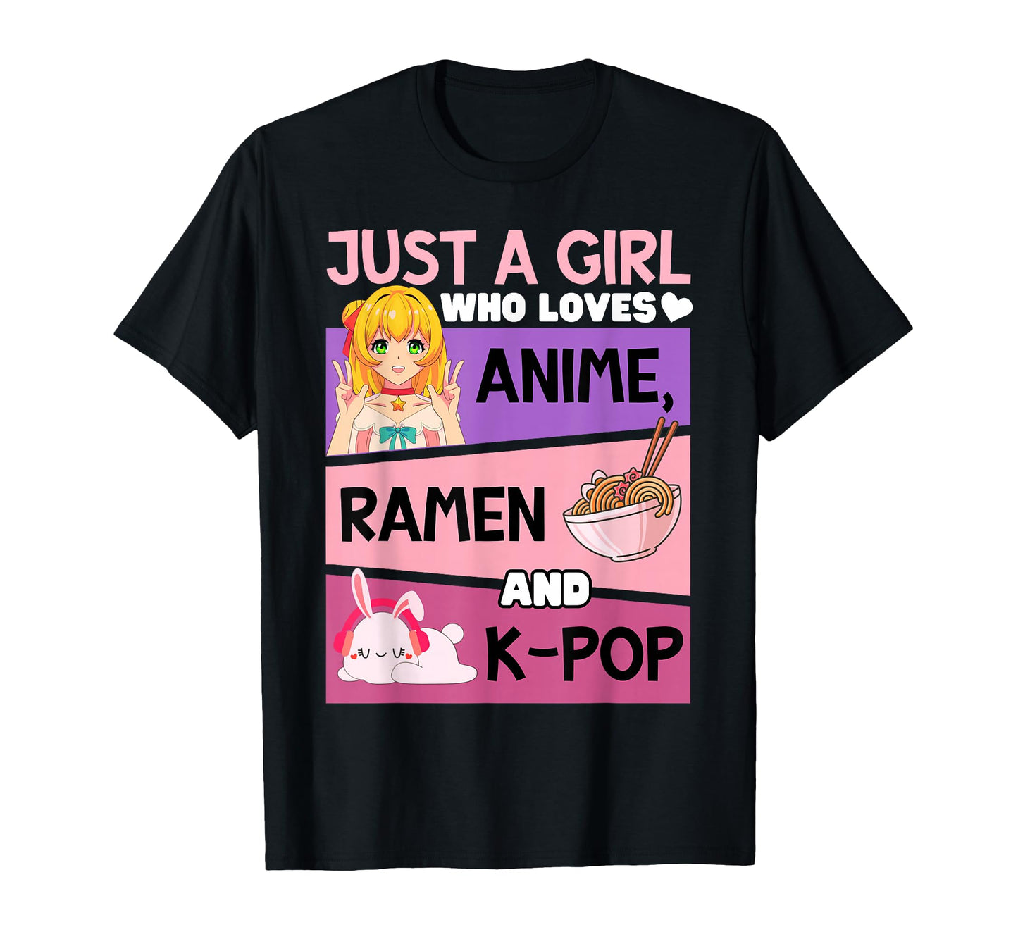 Can't Hear You I'm Listening Kpop Kawaii K-pop Anime Ramen T-Shirt