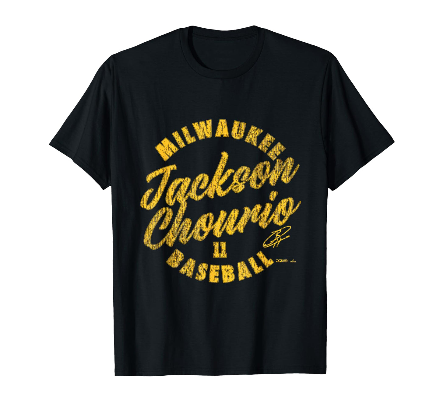 Jackson Chourio Milwaukee Baseball Vintage Curisve MLBPA T-Shirt