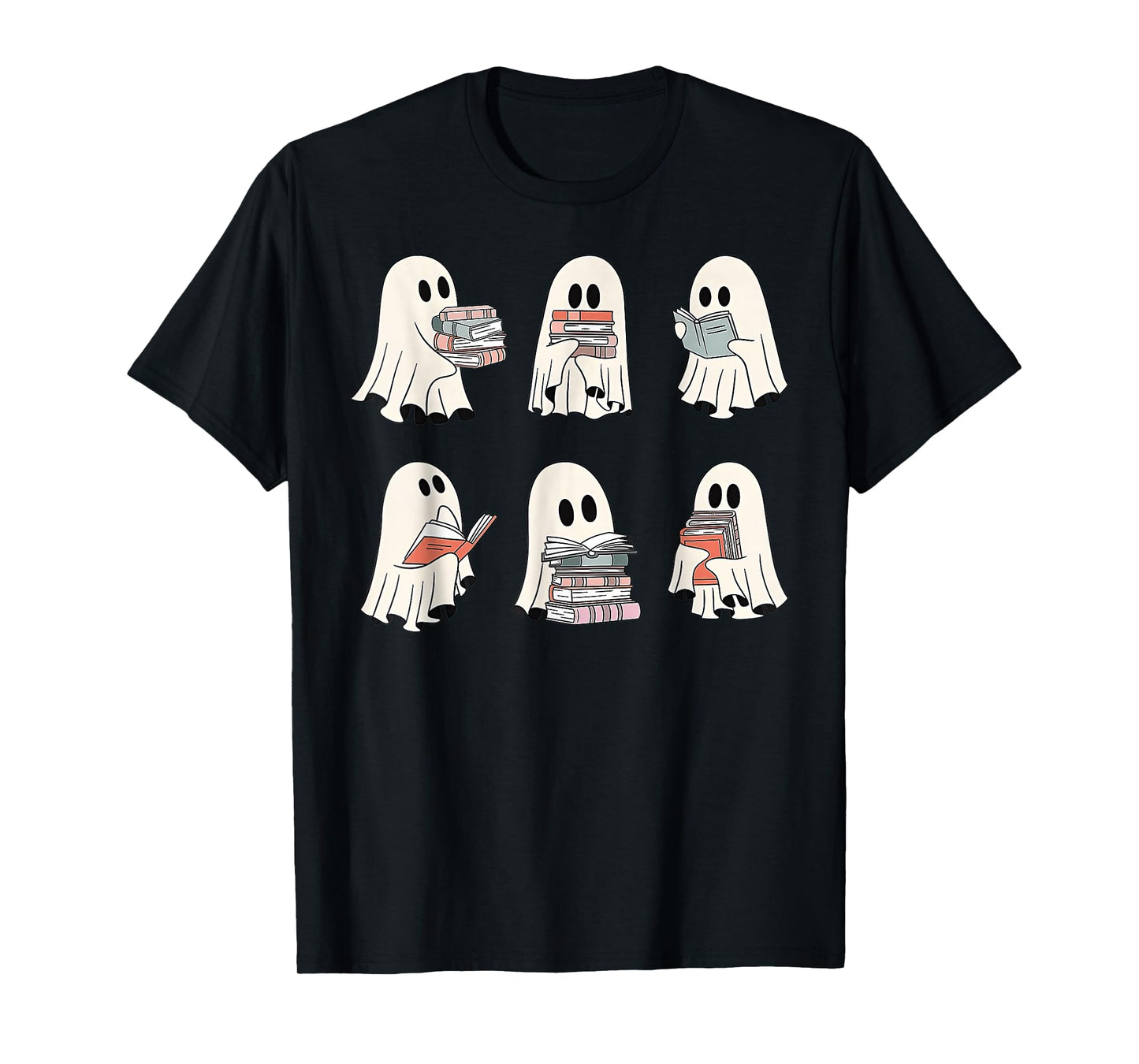 Ghost Reading Teacher Halloween Costume Book Lover T-Shirt