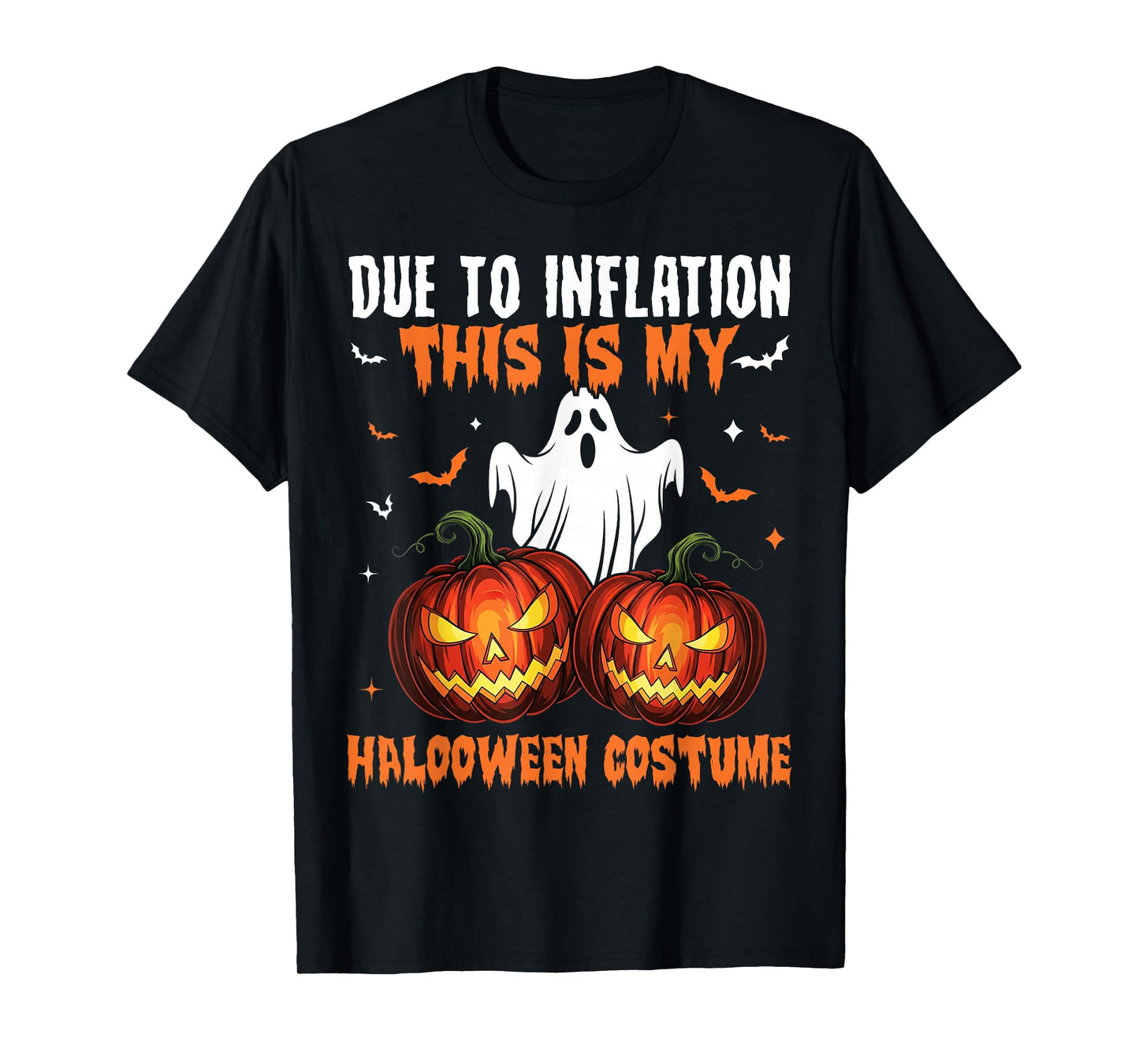 Funny Due to Inflation This is My Halloween Costume Pumpkin T-Shirt