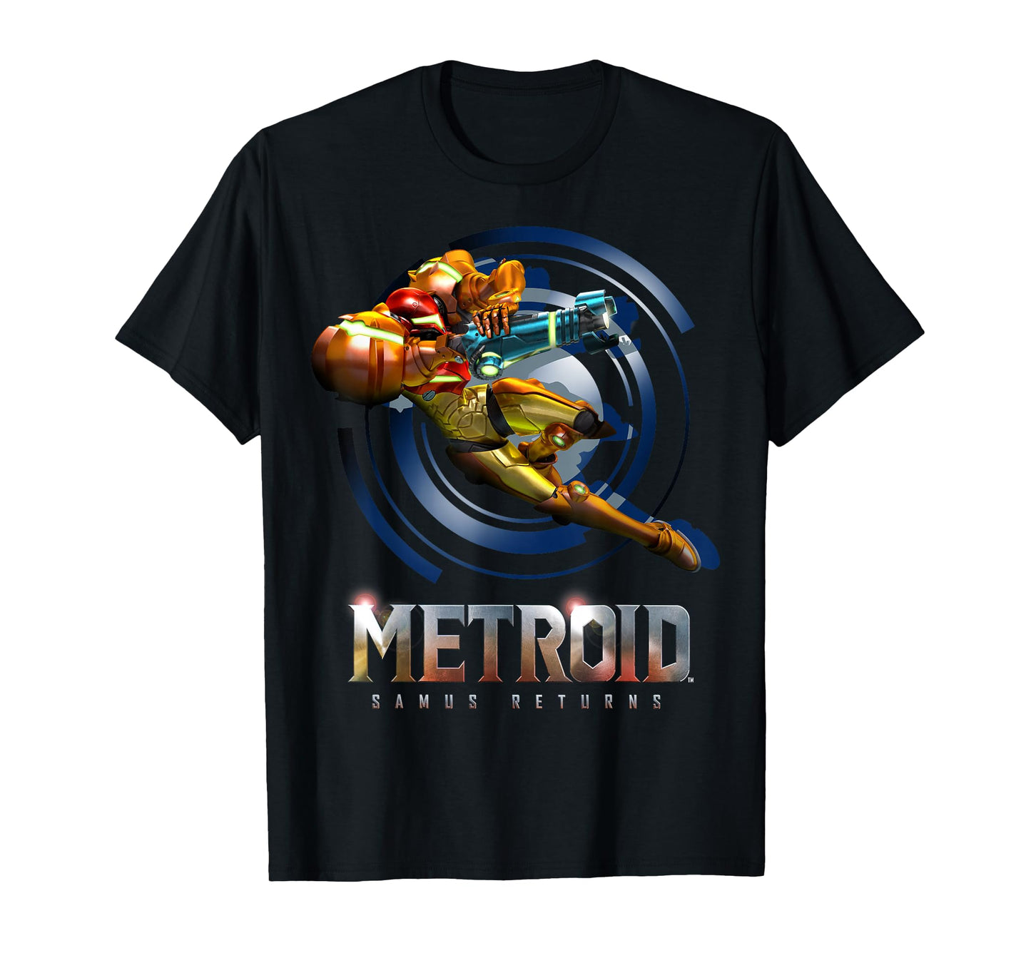 Nintendo Metroid Samus Returns Jump Action Graphic T-Shirt T-Shirt