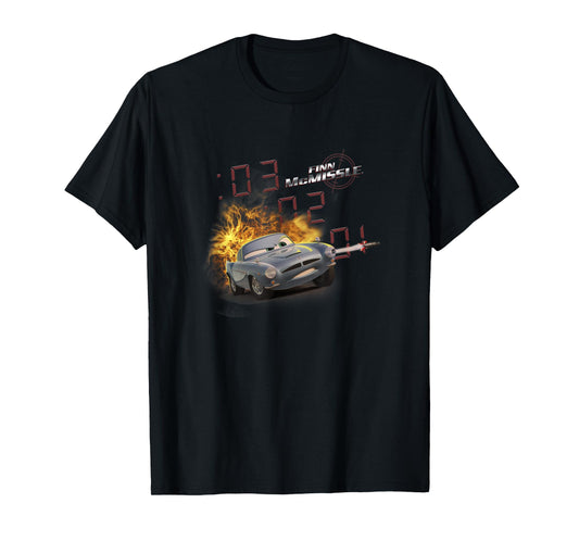 Disney Pixar Cars 2 Finn McMissile 03 02 01 Cool Explosion T-Shirt