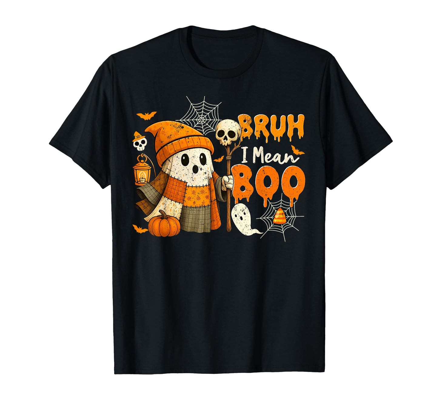Bruh I Mean Boo Spooky Ghost Costume Funny Trick Or Treat T-Shirt