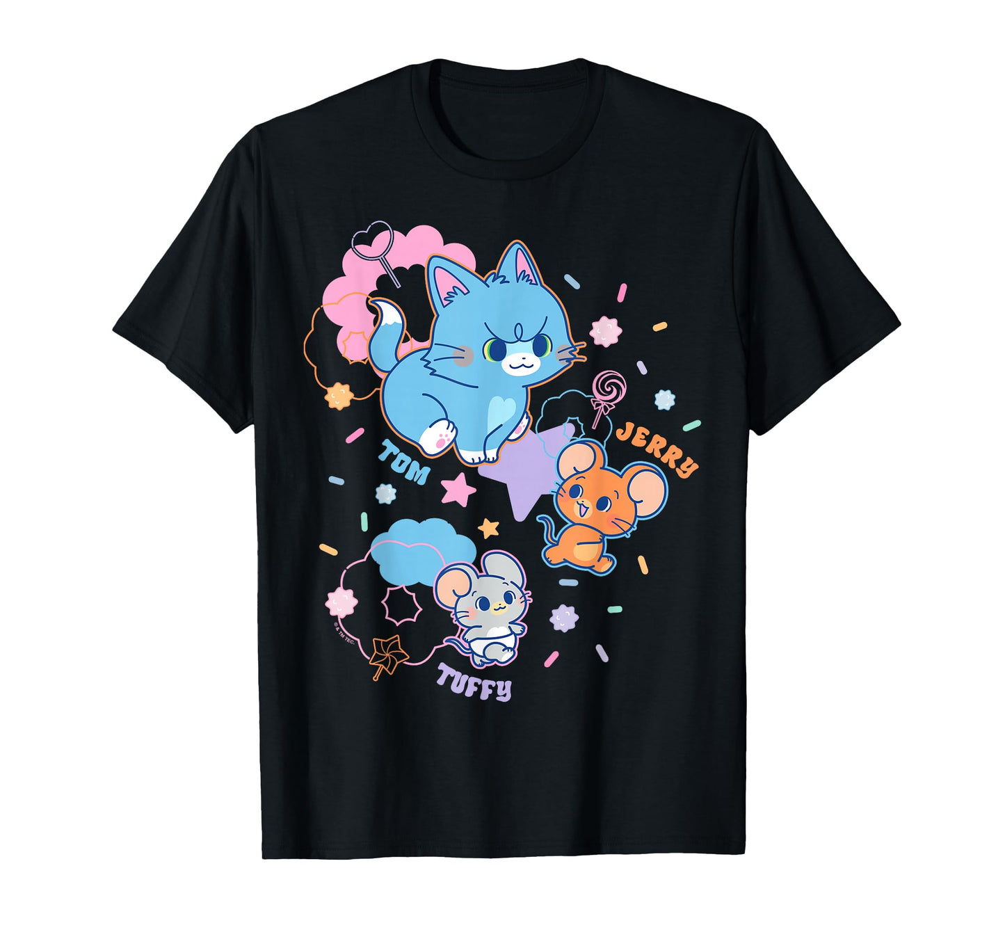 Tom and Jerry Gokko Tom Jerry & Tuffy Cute Chase T-Shirt