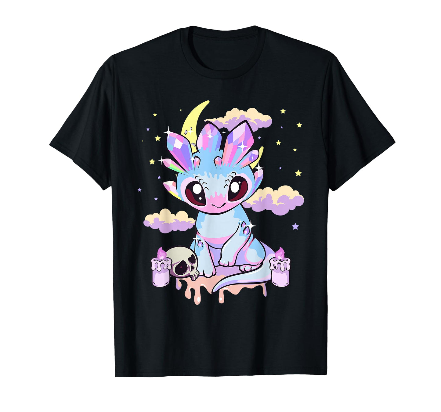Pastel Goth Kawaii Cute Crystal Dragon Girls Women T-Shirt