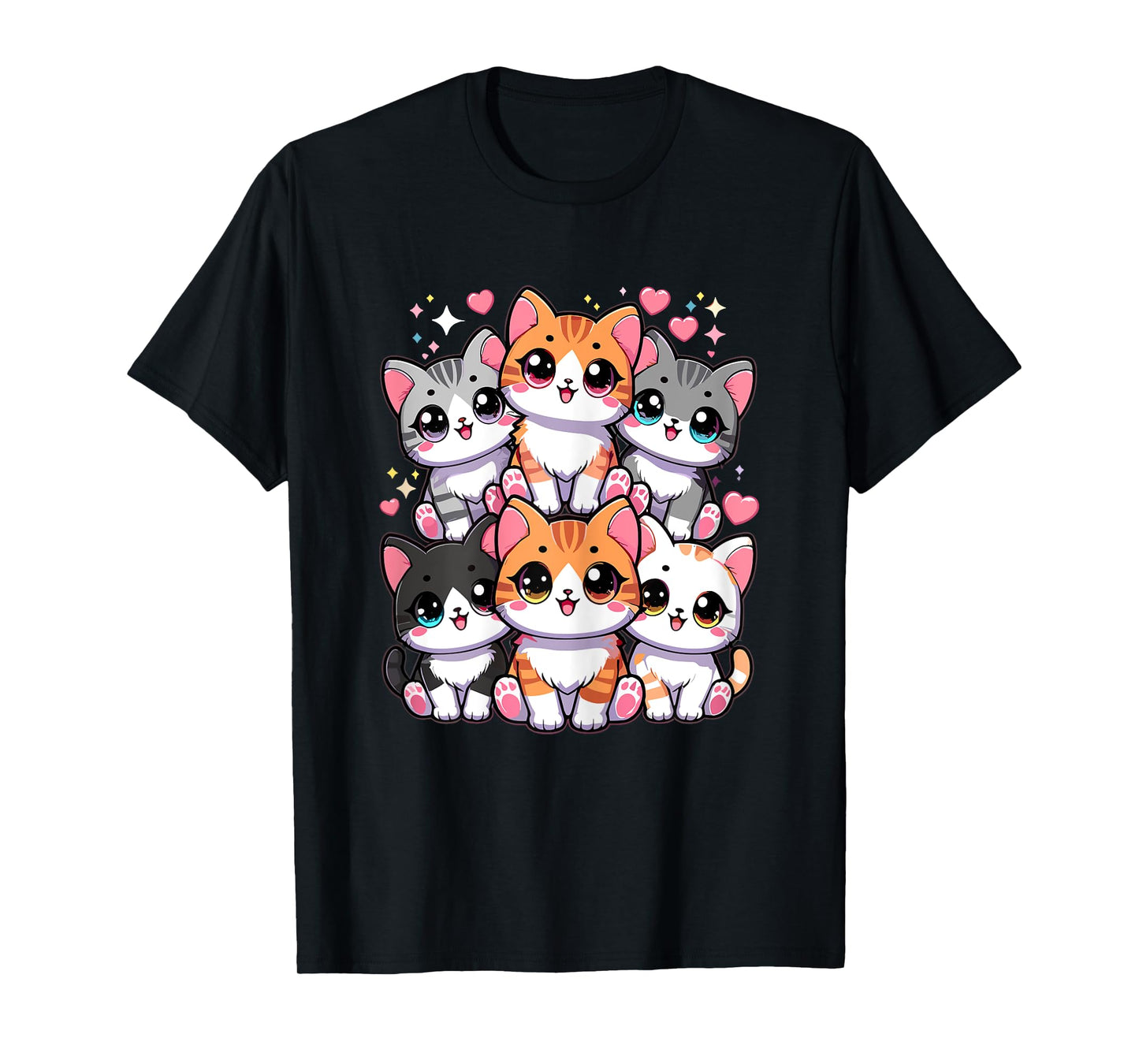 Cats Kawaii Funny Kitten Cat Women Kids T-Shirt