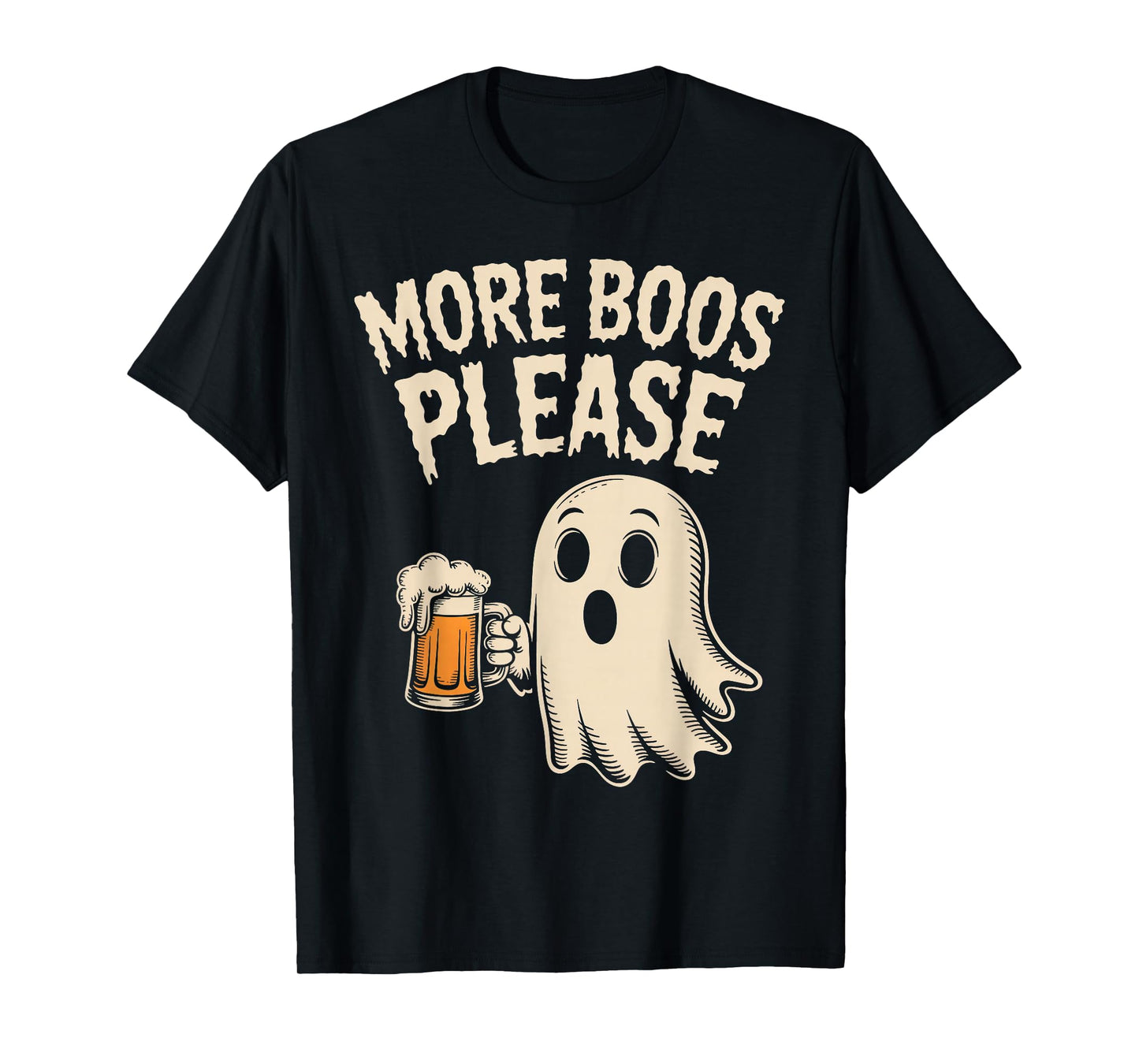 More Boos Please Ghost Beer Halloween T-Shirt