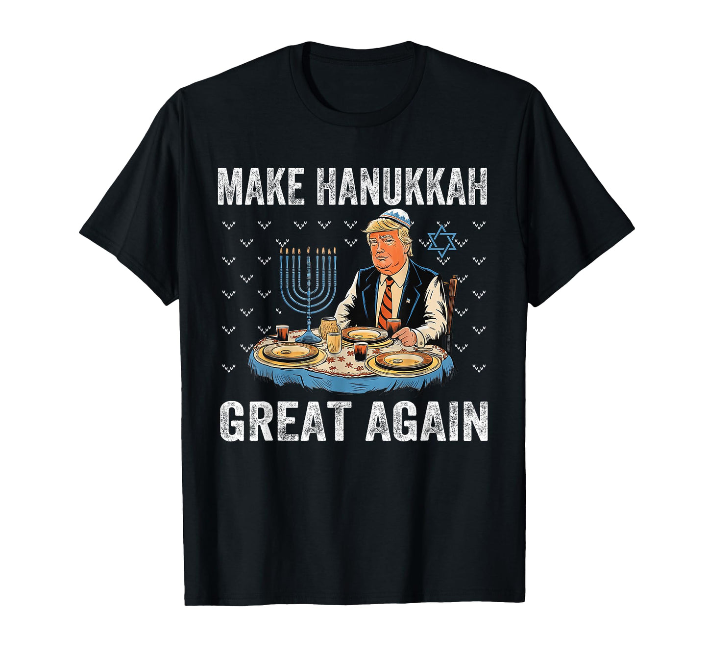 Make Hanukkah Great Again Trump Jewish Ugly Chanukah T-Shirt