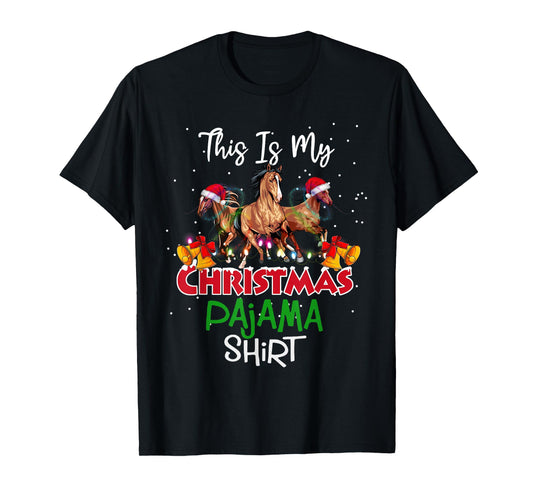 Horse Christmas Lights This is My Christmas Pajama T-Shirt