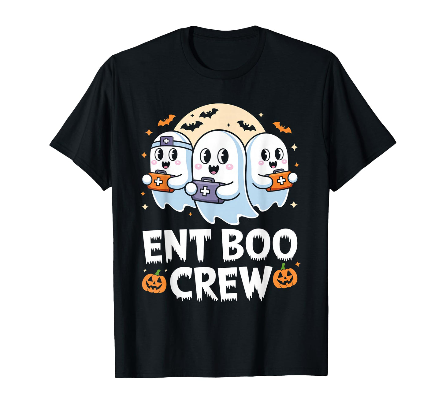 Spooky ENT Boo Crew Halloween Nurse Practitioner T-Shirt