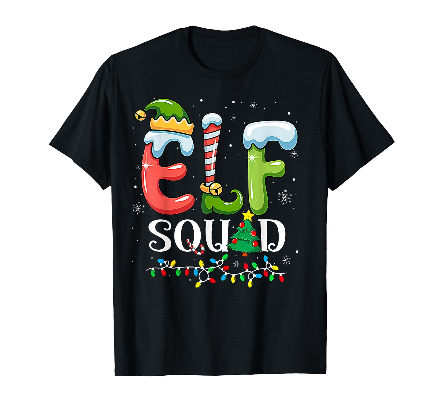 Elf Squad Christmas Family Matching Pajamas Elf Boys Kid Men T-Shirt