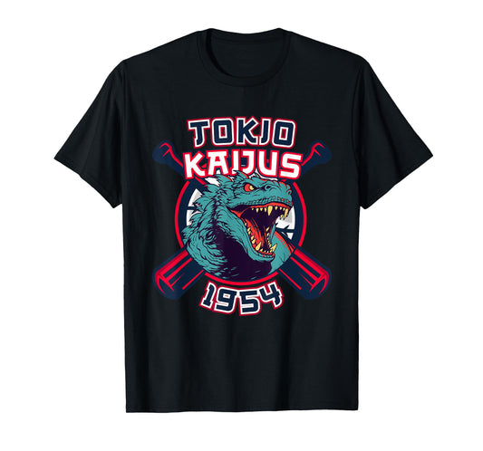 Retro 1954 Baseball Japanese Team Kaijus Fan T-Shirt
