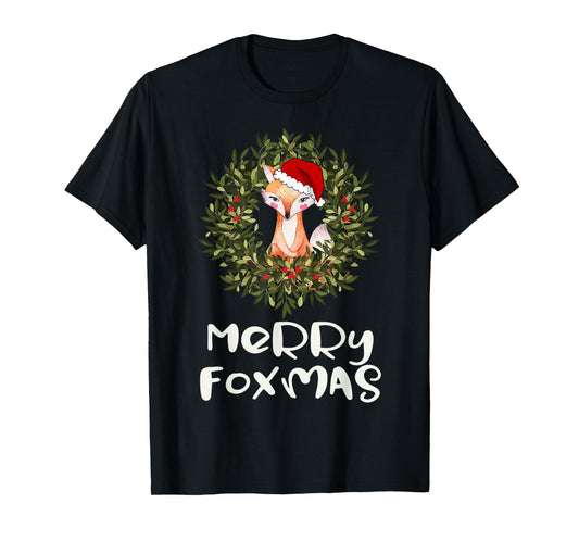 Cute Santa Fox Xmas Merry Foxmas T-Shirt