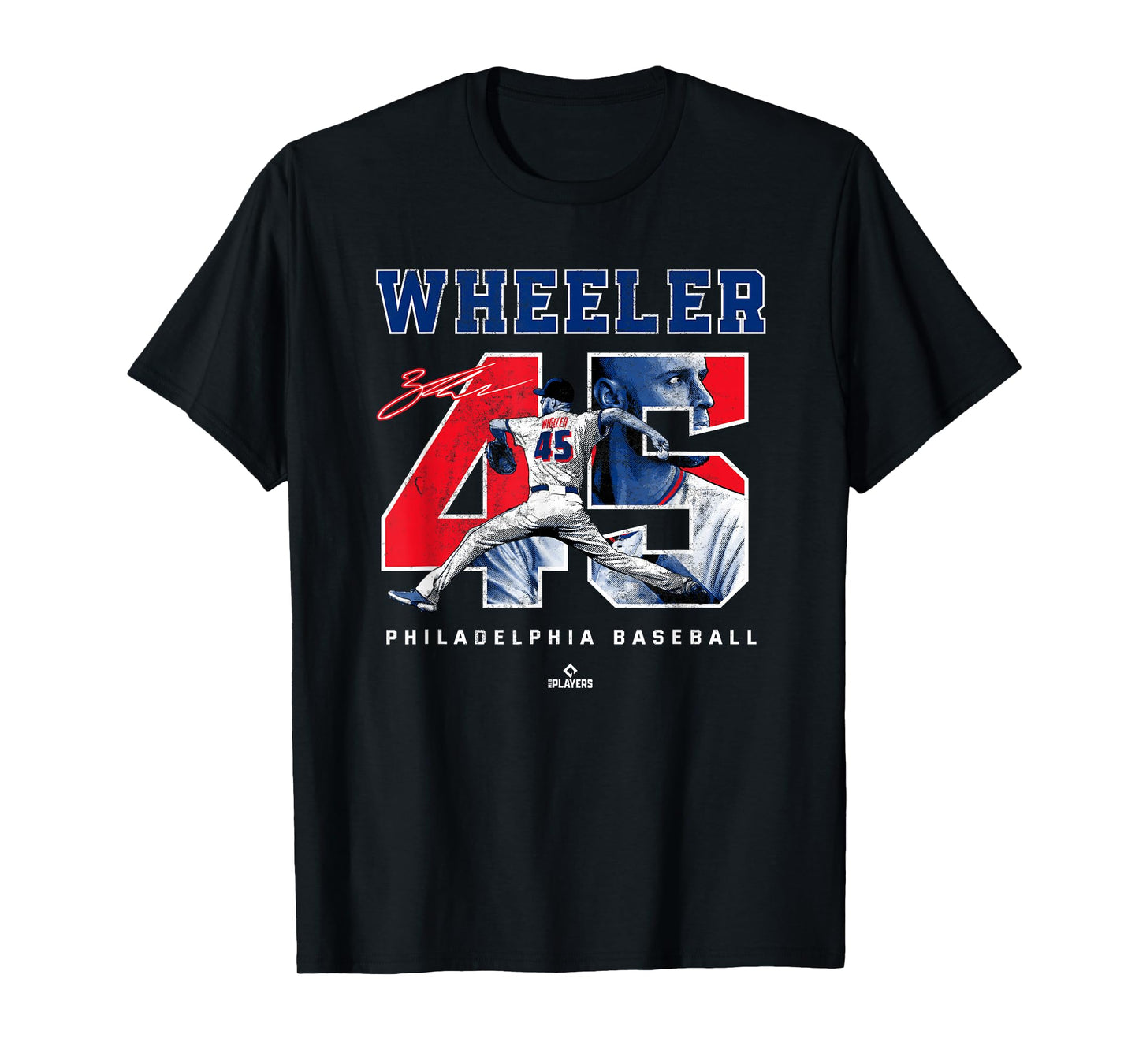 BallPark MVP Number and Portrait Zack Wheeler Philadelphia MLBPA T-Shirt