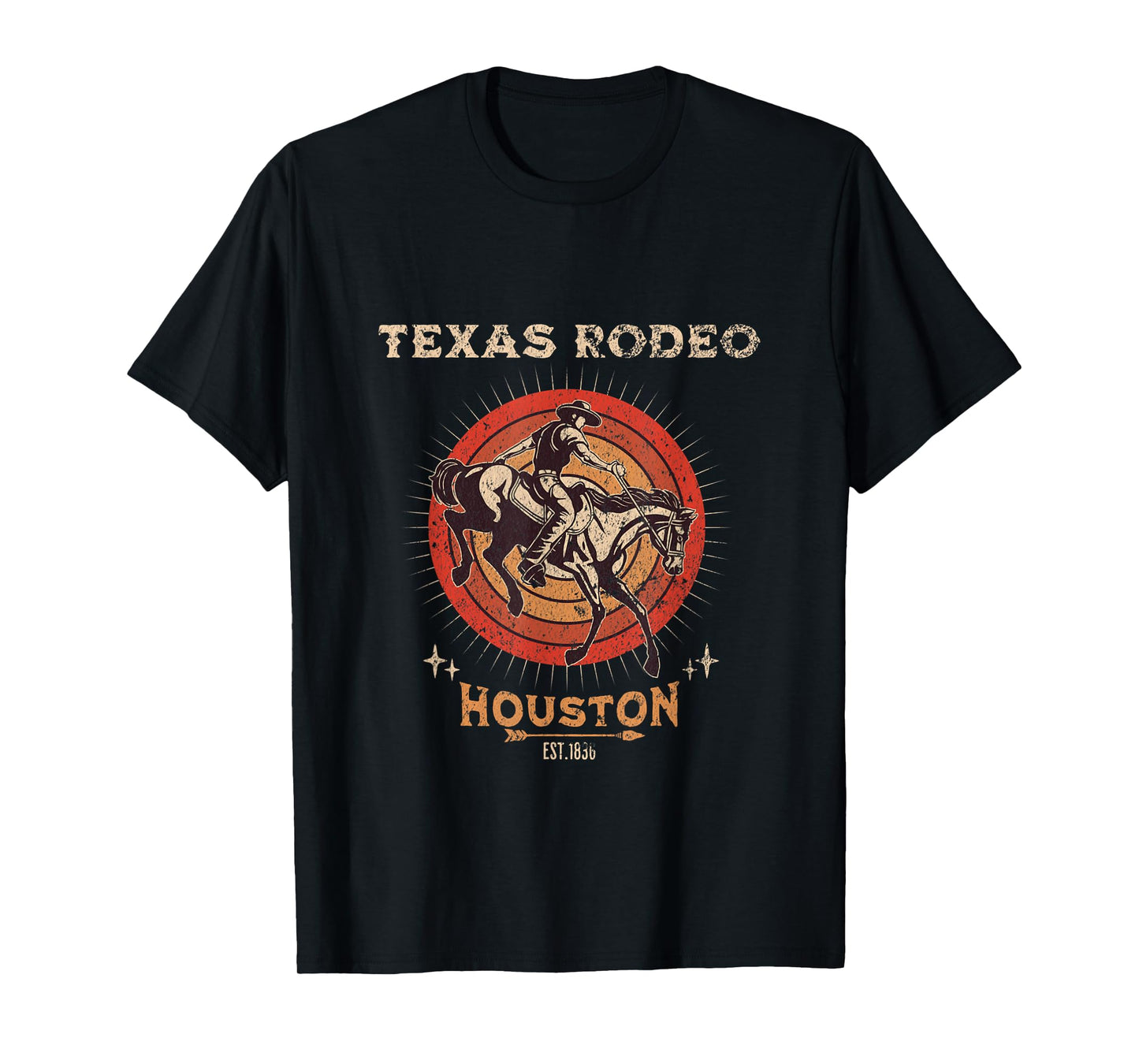 Houston Texas Rodeo Vintage Western Retro Cowboy T-Shirt