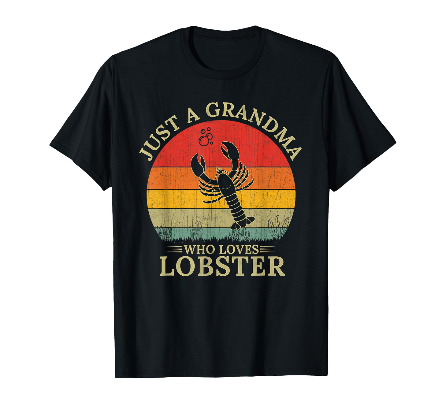 Retro Lobster Design Just A Grandma Who Loves Lobster T-Shirt