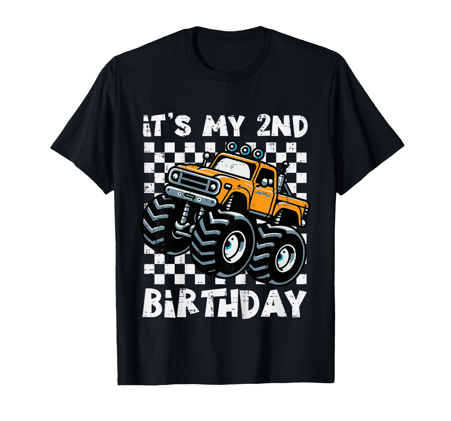 Its My 2nd Birthday Monster Truck 2 Year Old Bday Boys Kids T-Shirt