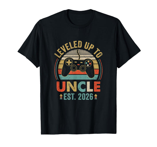 Leveled Up To Uncle 2026 Video Game Promoted To Uncle T-Shirt