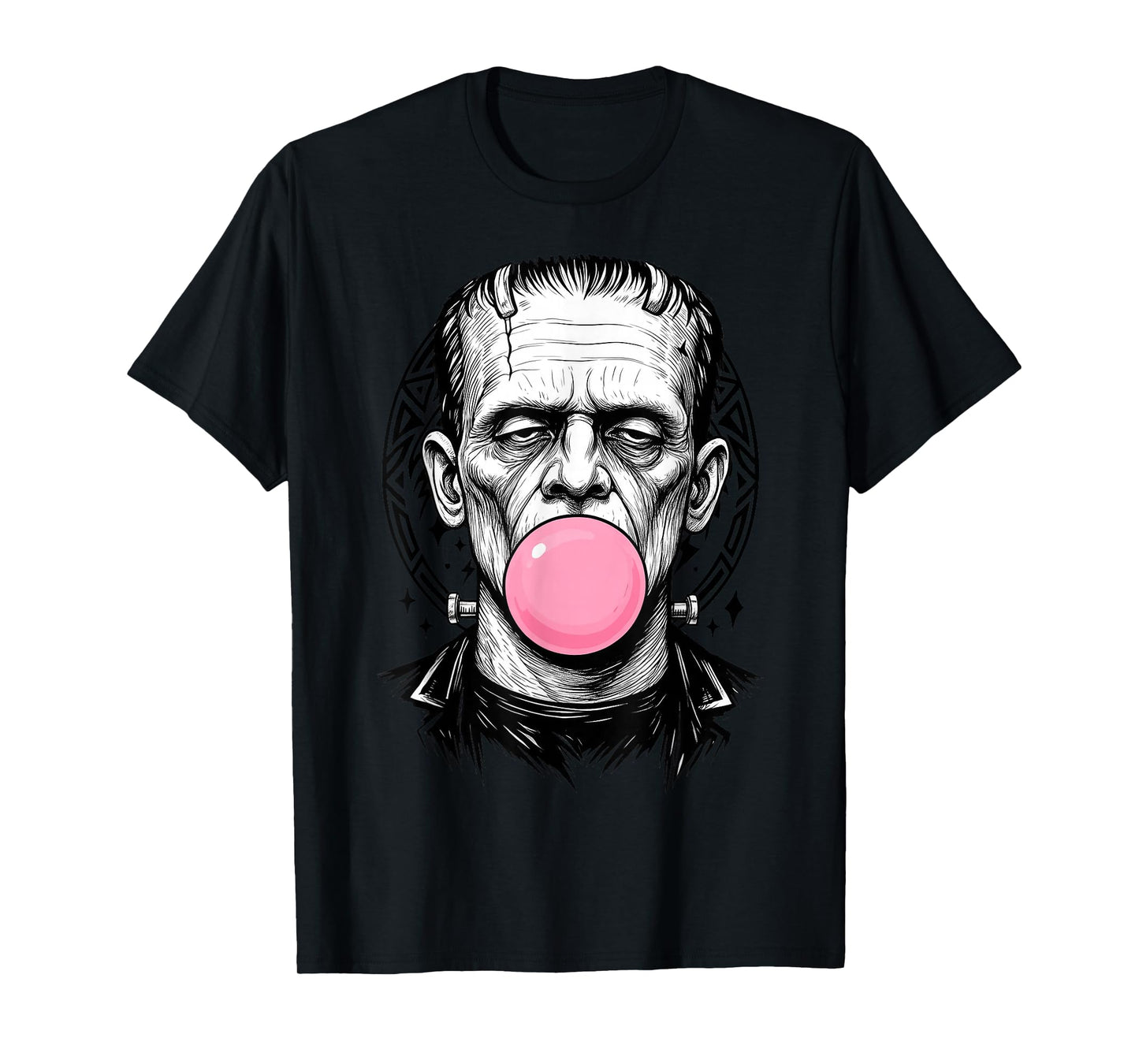 Frankenstein Monster Bubble Gum Funny Vintage Halloween T-Shirt