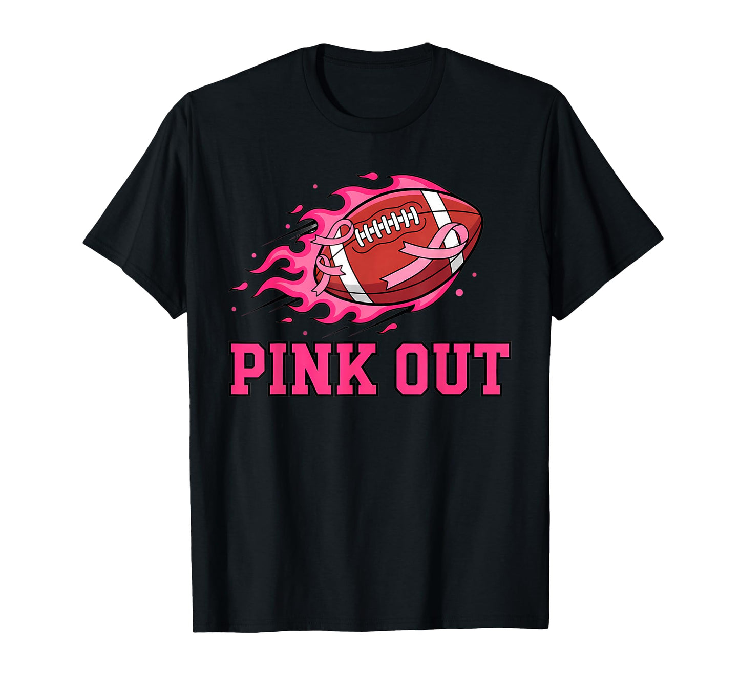 October Pink Out Football Breast Cancer Awareness Men Women T-Shirt