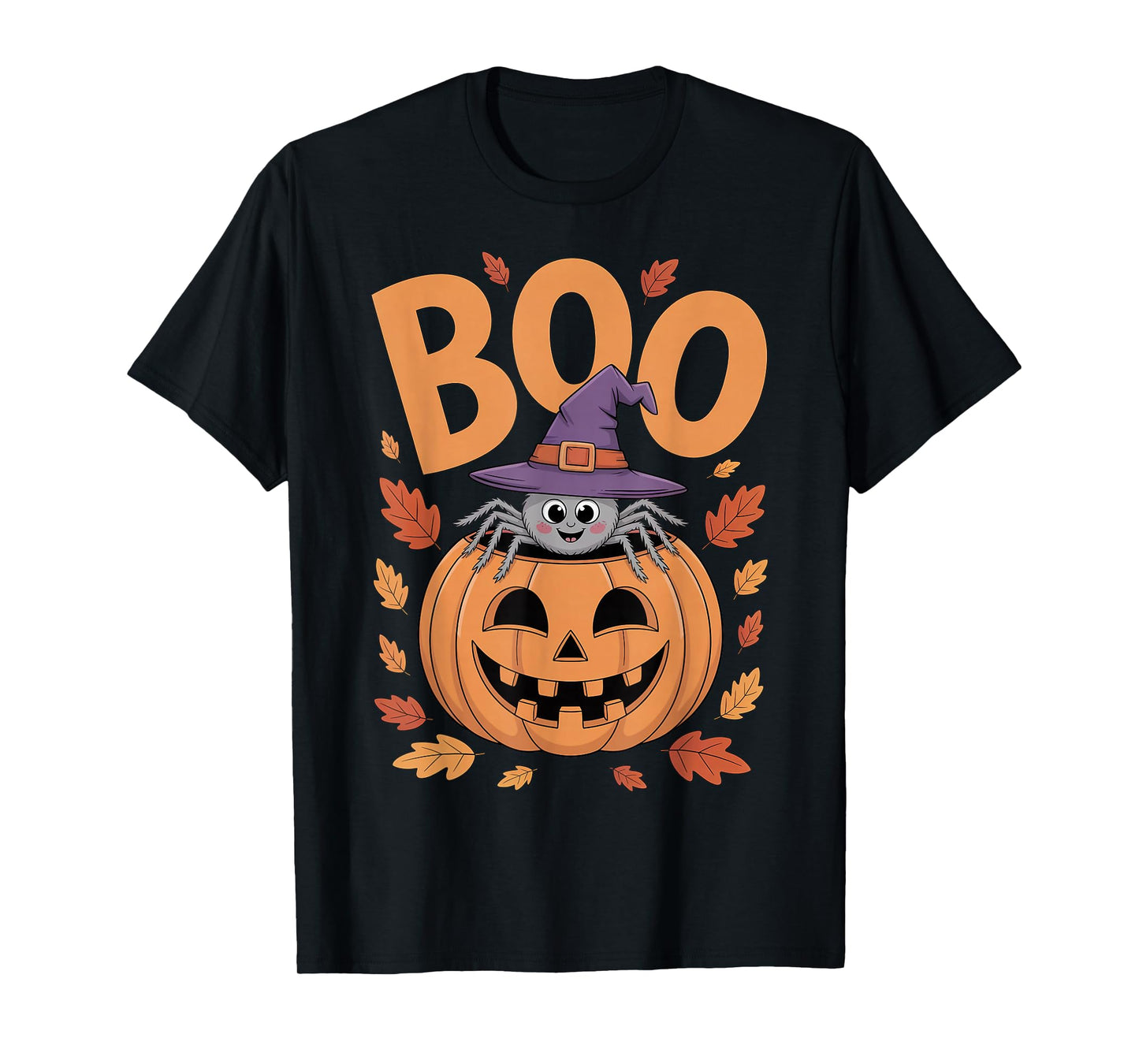 Spider Costume on Pumpkin Halloween Spider T-Shirt