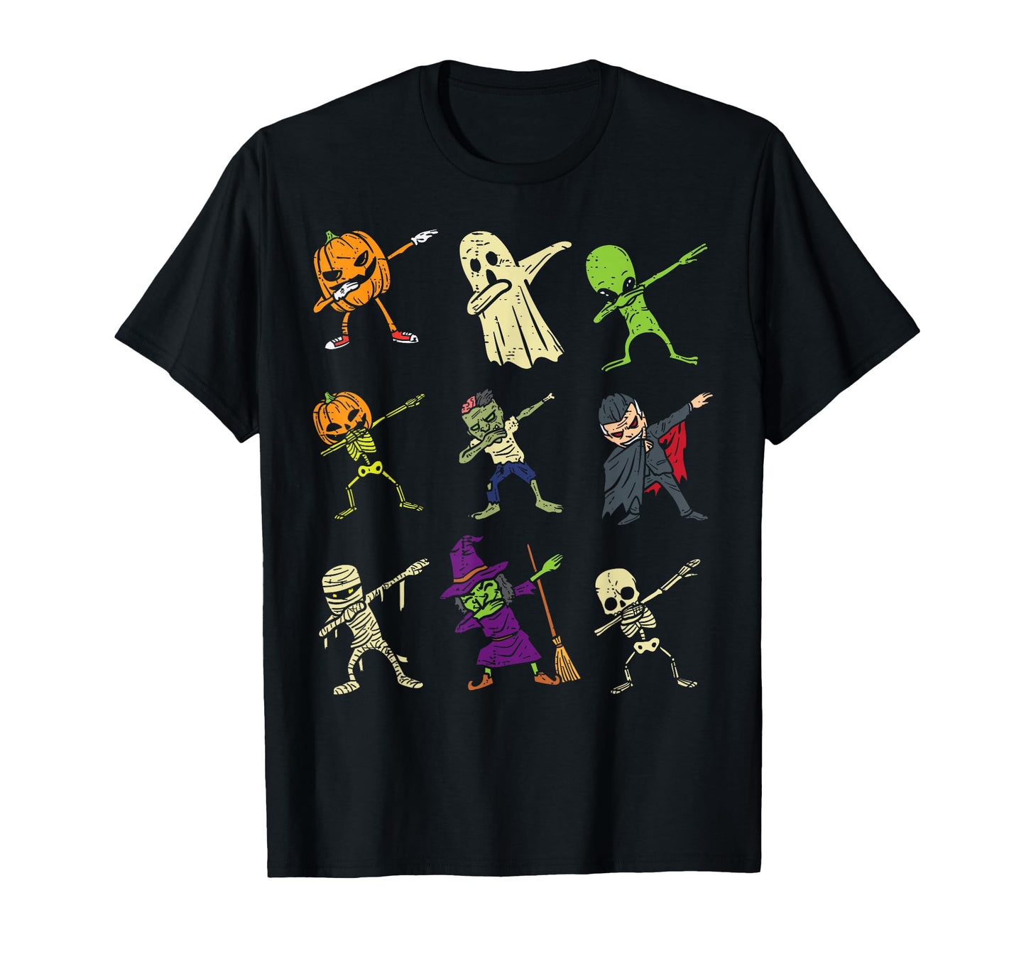 Dab Pumpkin Skeleton Ghost Alien Zombie Halloween Boys Kids T-Shirt