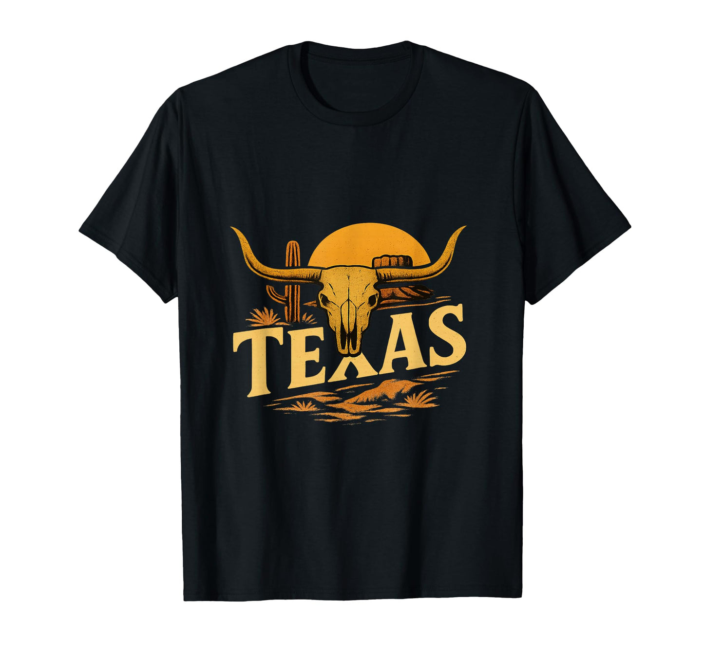 Vintage Texas Orange Men Texas Women Retro Classic T-Shirt