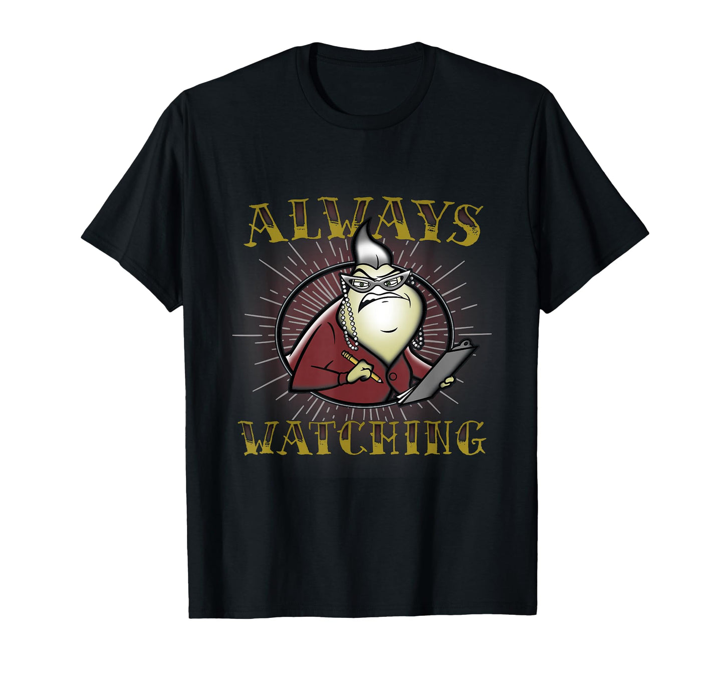 Disney Pixar Monsters Inc. Roz Always Watching Portrait T-Shirt Small