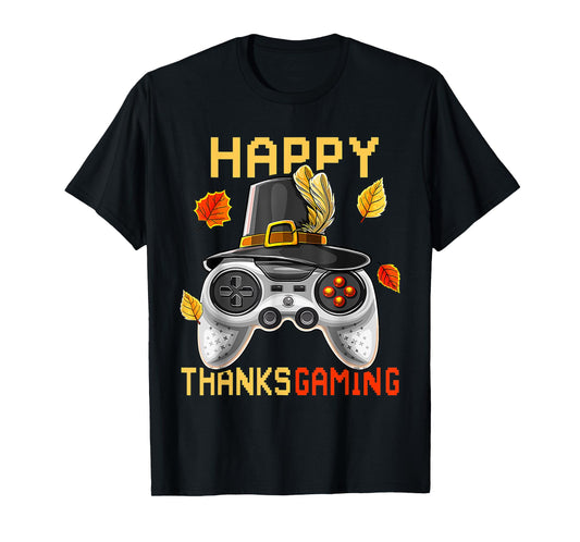 Happy Thanksgaming Cute Video Game Controller Thanksgiving T-Shirt