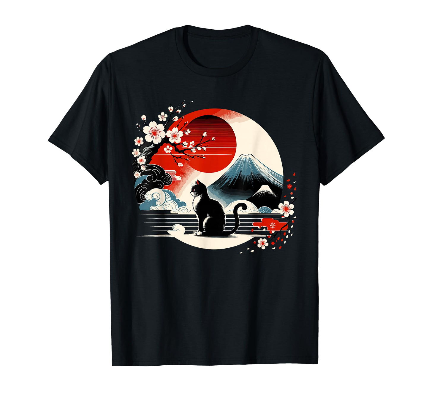 Kawaii Cat Anime Japanese Retro Men Women Kids Funny Cat T-Shirt