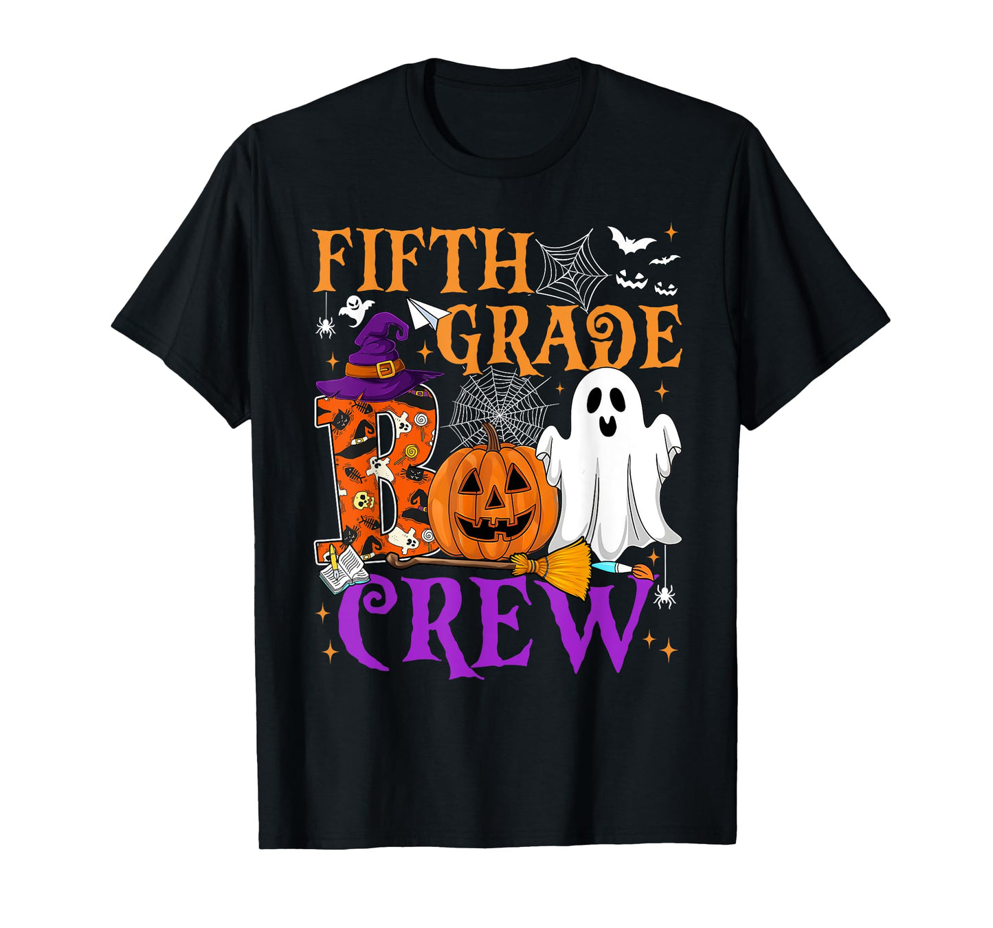 5th Grade Boo Crew Teacher Student Funny Halloween Costume T-Shirt