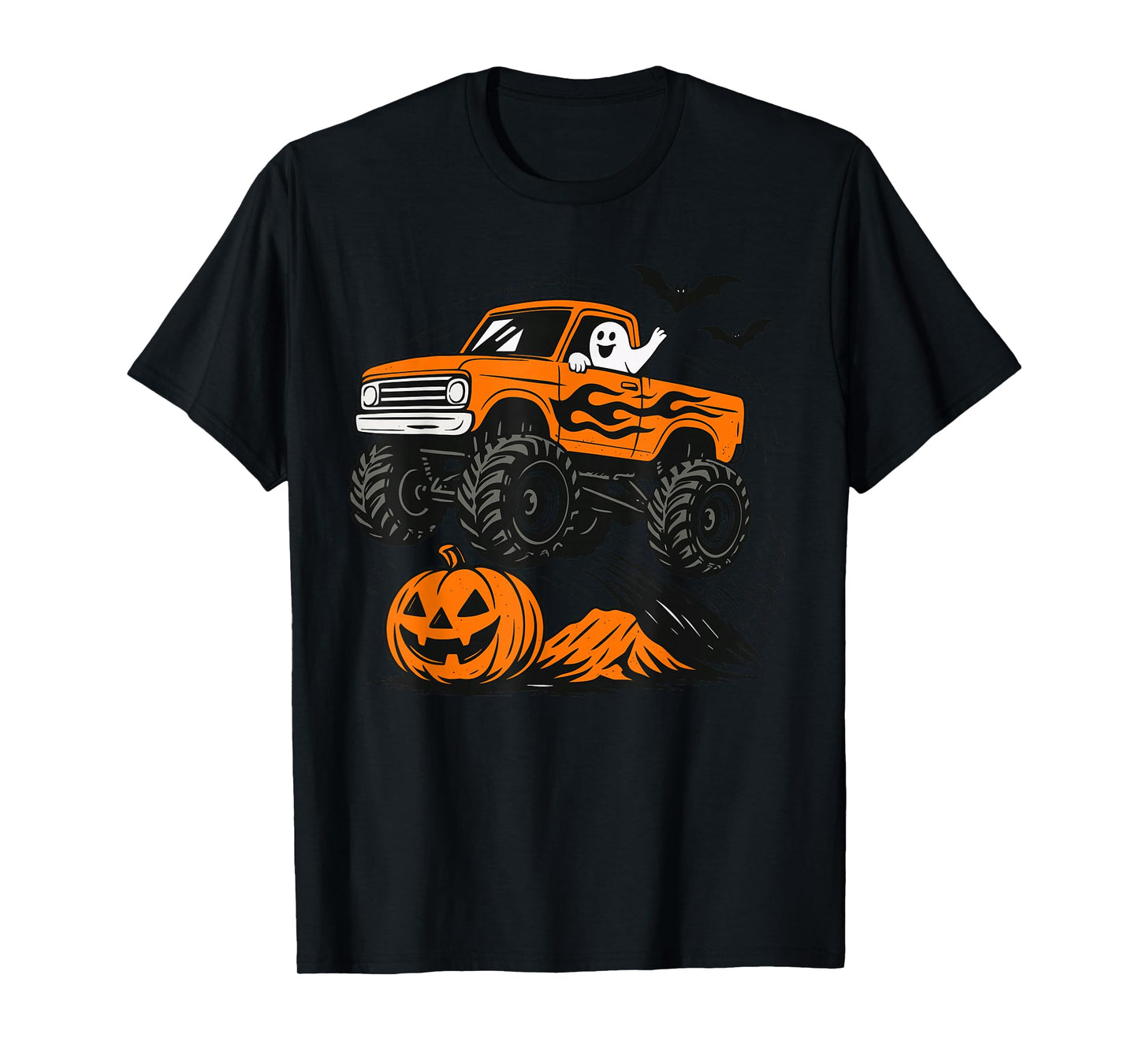 Ghost Monster Truck Costume For Kids, Cute Halloween T-Shirt