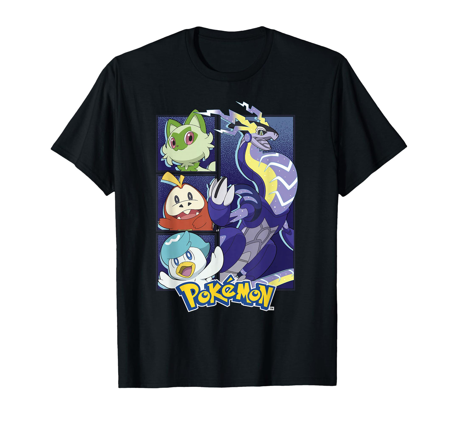 Pokémon Miraidon & Paldea Starters Boxed Up Portraits T-Shirt