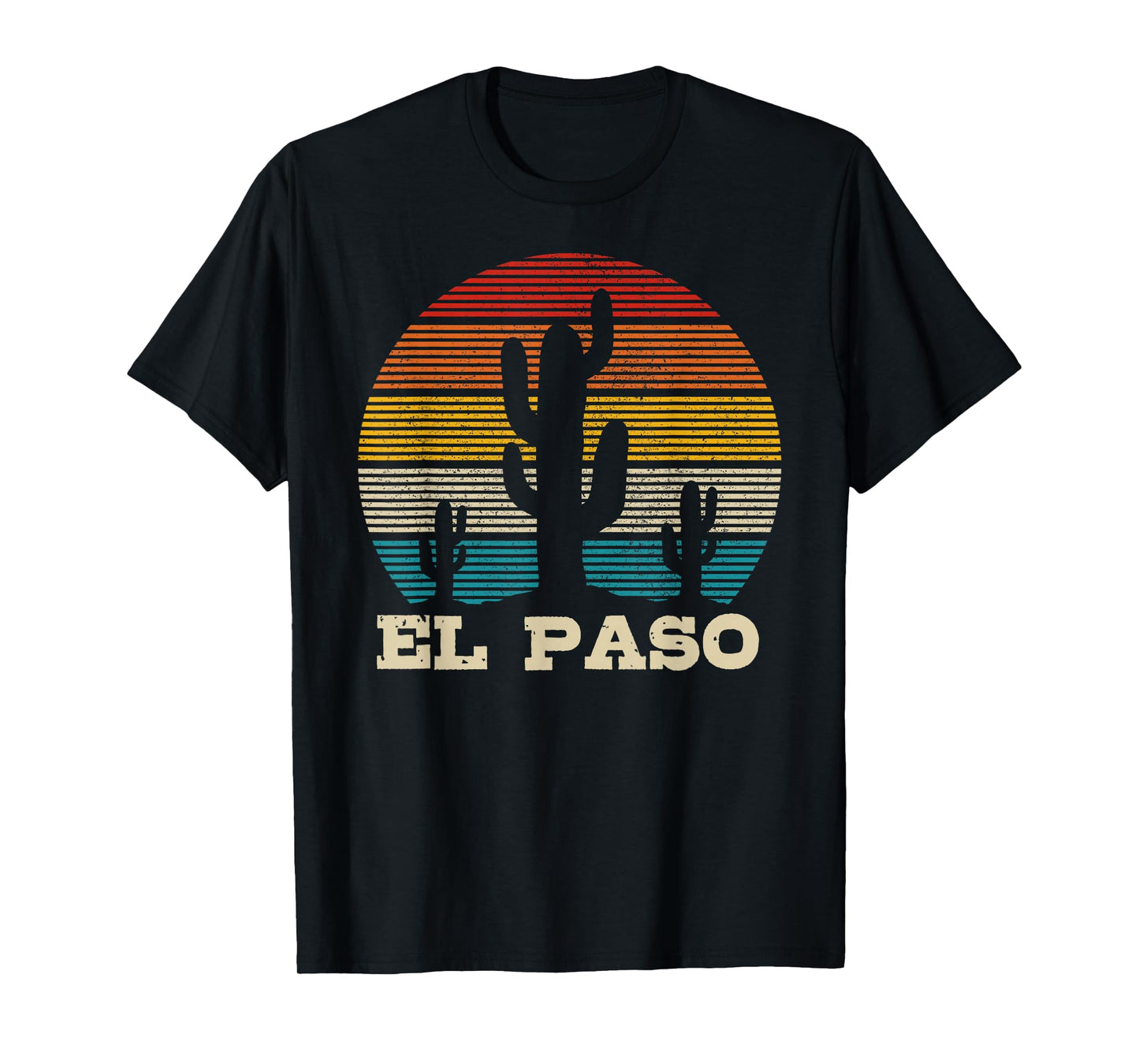 El Paso Texas Cactus Vintage Retro Desert Souvenir Gift T-Shirt