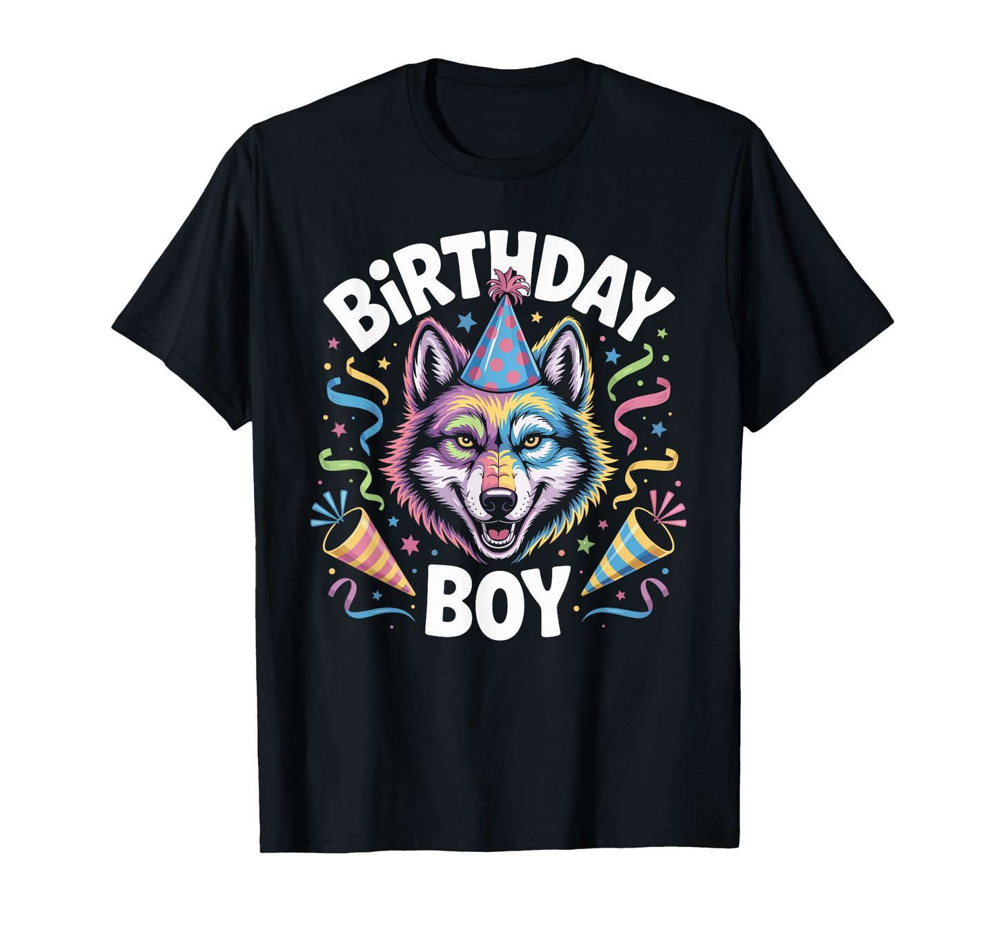 Birthday Boy WOLF Shirt Cute WOLF T Shirt for Birthday Wolve T-Shirt