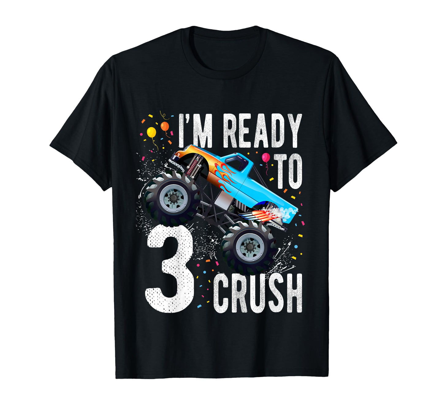 Kids 3rd Birthday Boy Monster Truck 3 Year Old Matching Family T-Shirt