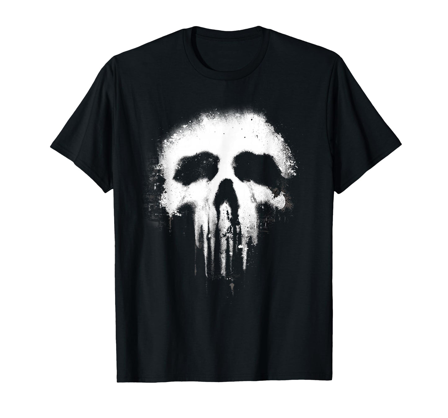 Marvel The Punisher Scary Grungy Skull Logo T-Shirt