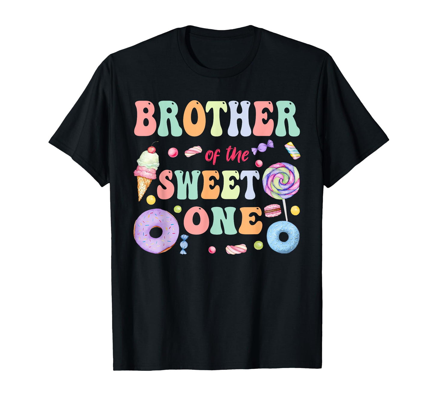 Brother of The Sweet One Lollipop Candy Birthday Party T-Shirt
