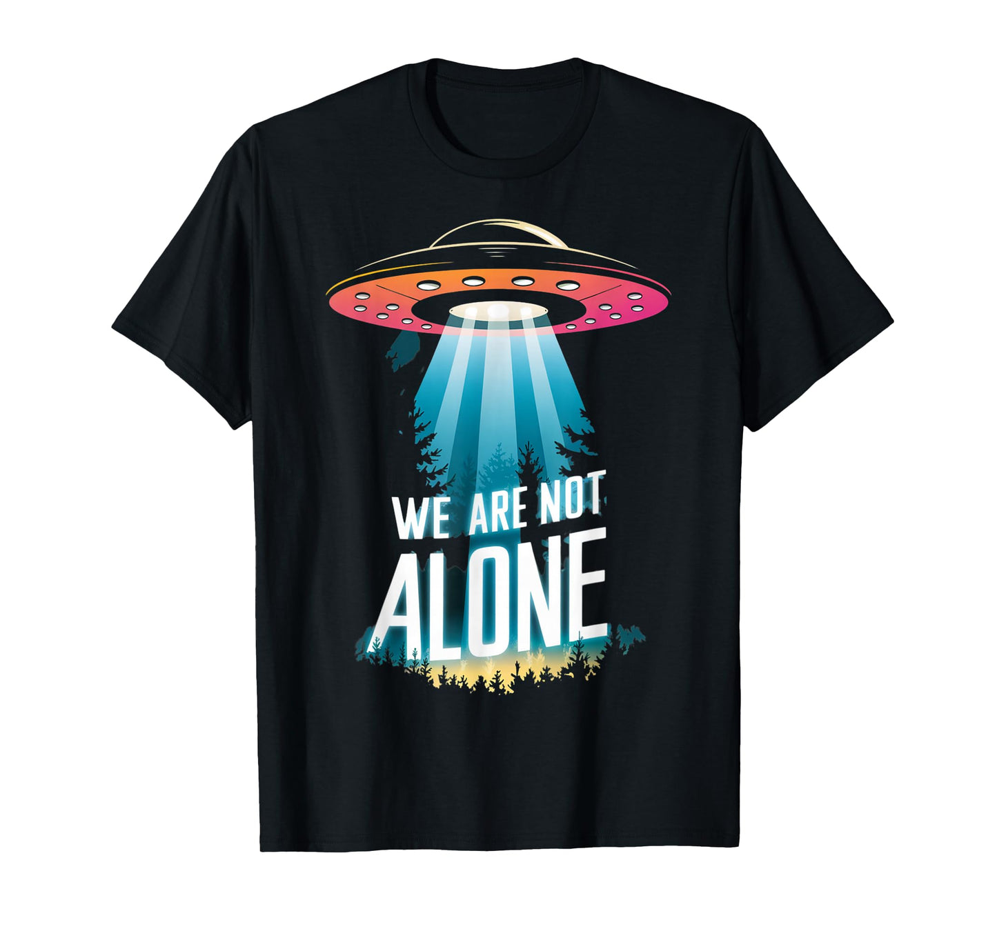 UFO "We Are Not Alone" Design T-Shirt