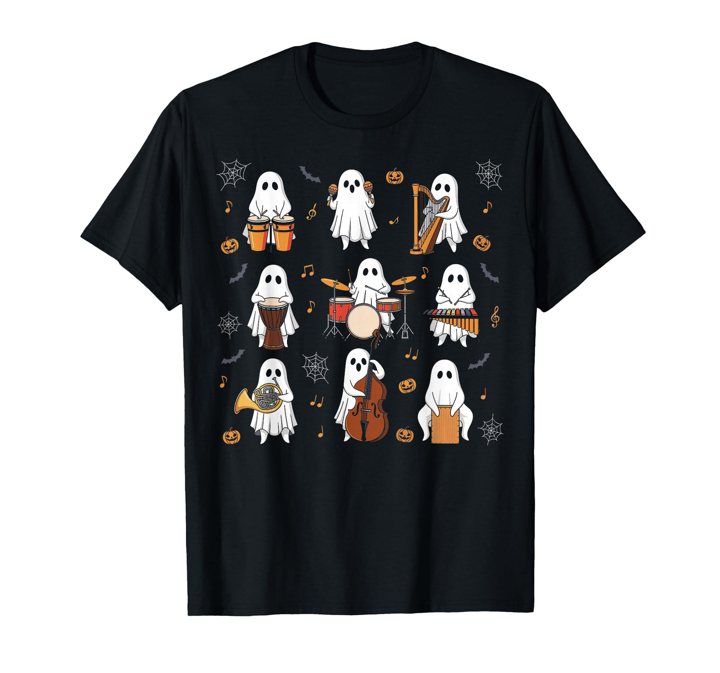 Ghost Music Teacher Funny Halloween Musician Costume T-Shirt