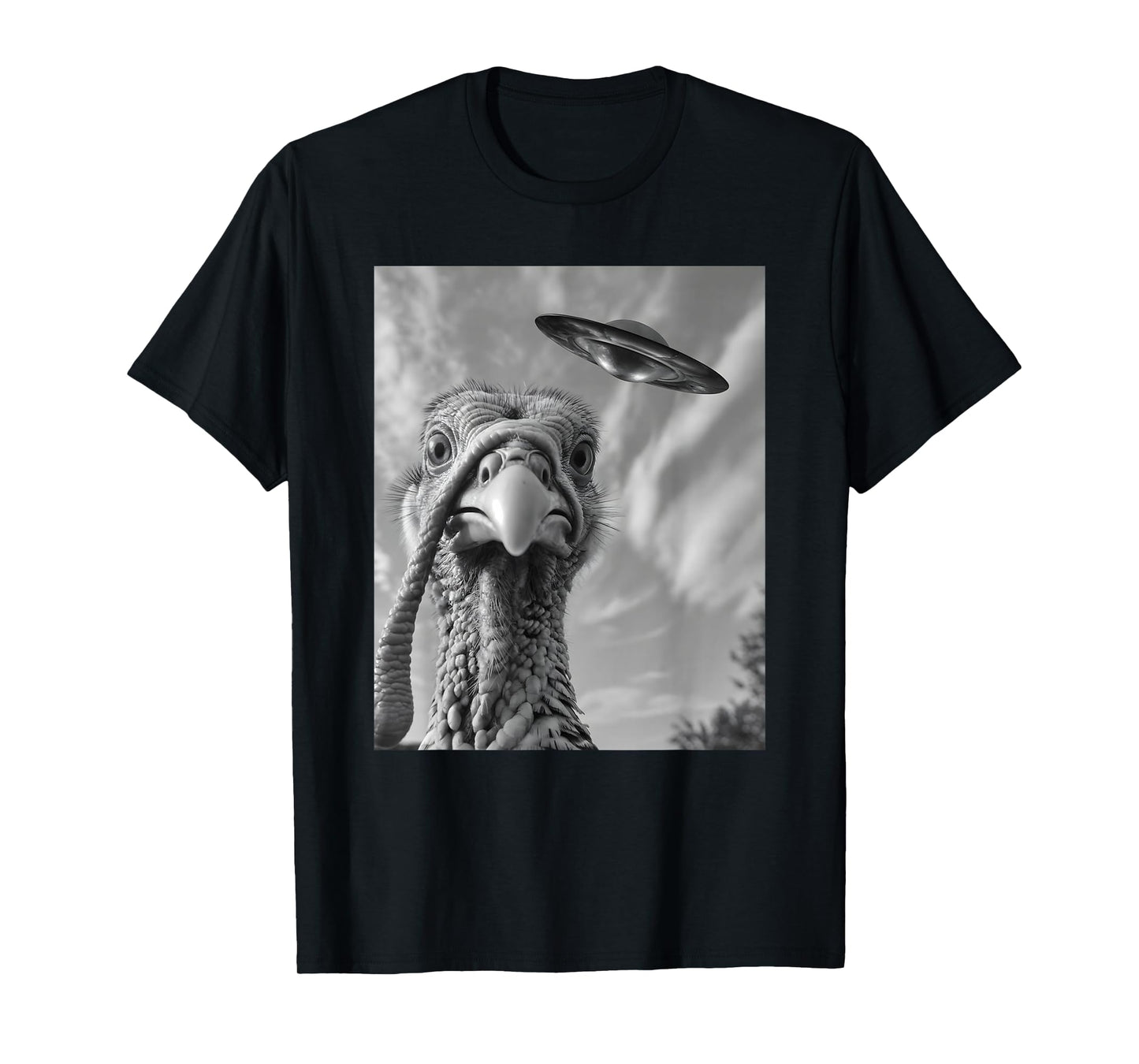 Alien Turkey UFO Selfie T-Shirt