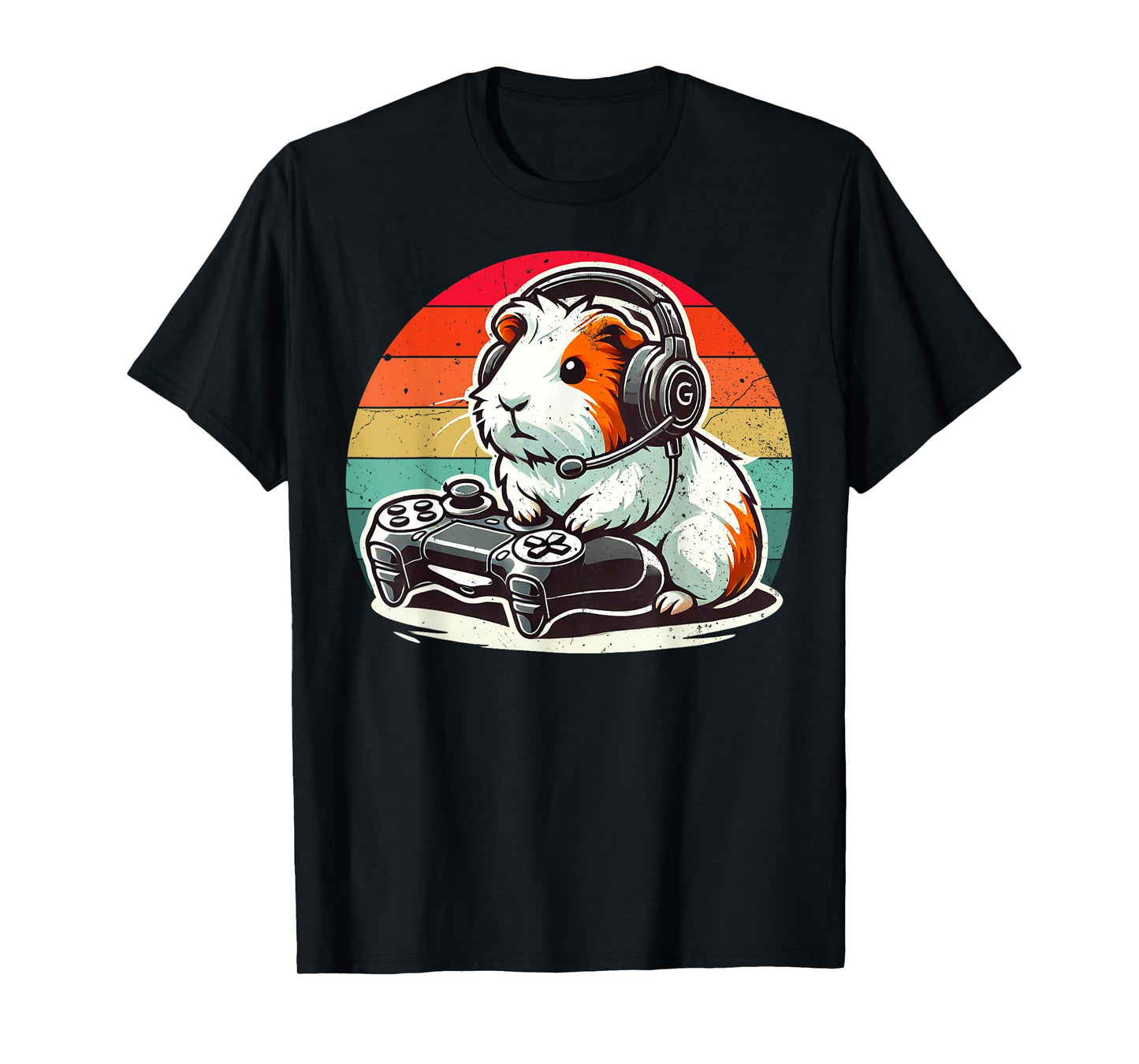 Guinea Pig Gamer Retro Video Gaming Cavy Men Boys Kids Youth T-Shirt