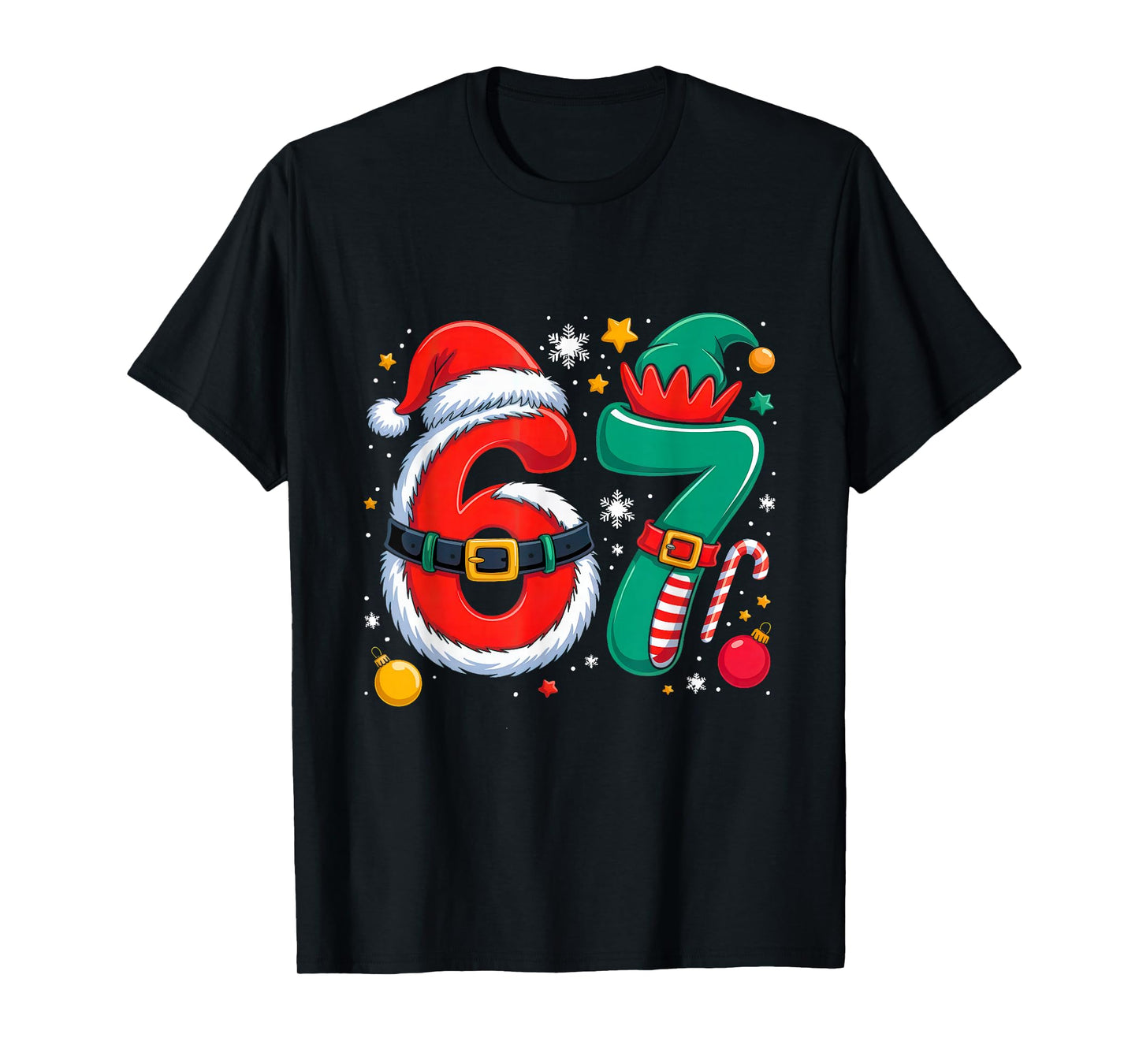 6 7 Christmas Six Seven Meme Pajamas Gen Alpha Slang T-Shirt