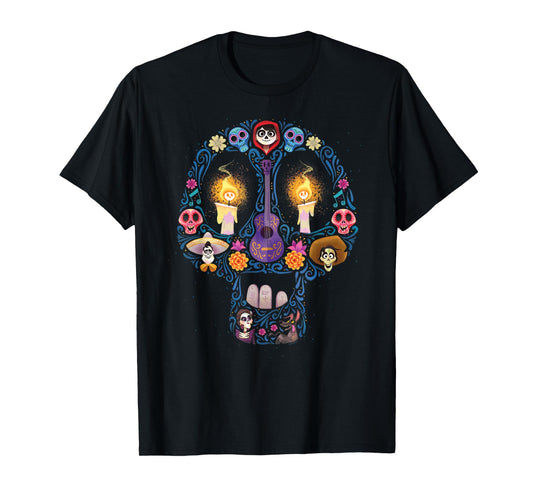 Disney Pixar Coco Land of The Dead Silhouette T-Shirt