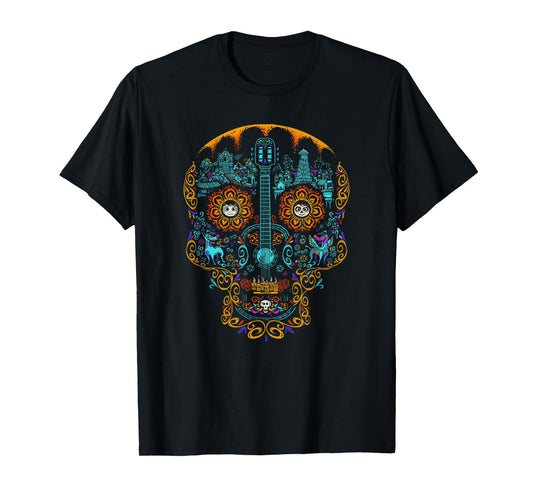 Disney Pixar Coco Colorful Iconic Day of The Dead Skull Logo T-Shirt