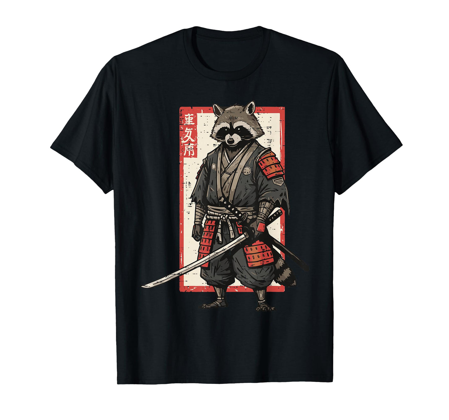 Racoon Samurai Katana Japanese Warrior Men Boys Kids Women T-Shirt