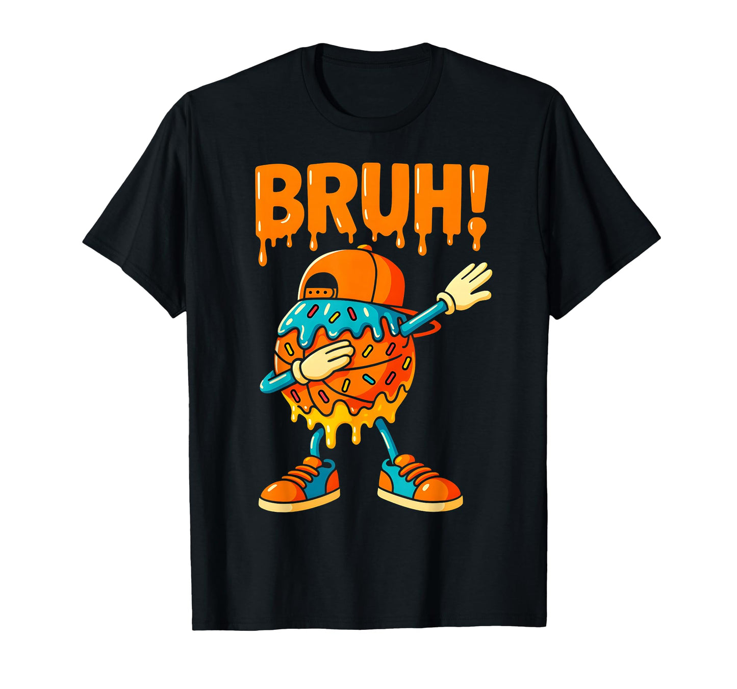 Basketball Ice Cream Drip Boys Girls Cute Dabbing Game Day T-Shirt