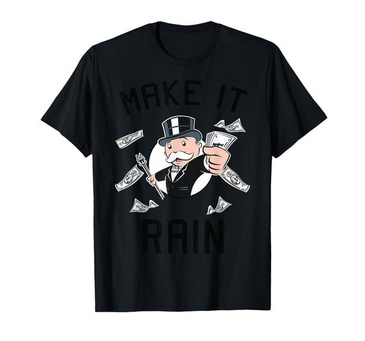 Monopoly Man Make It Rain Vintage Logo T-Shirt