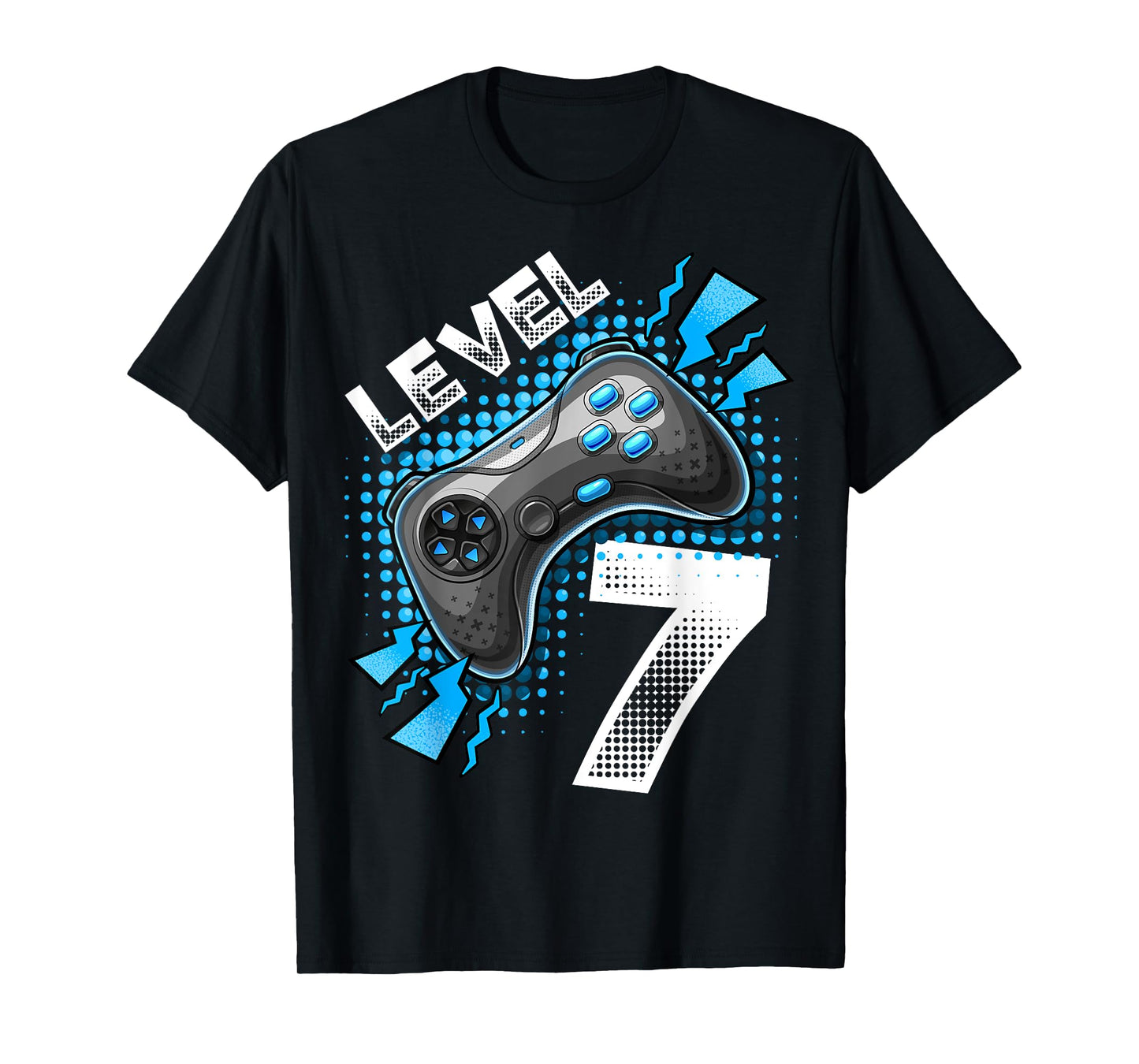 Level 7 Video Game Controller 7th Birthday Gamer Gift Boys T-Shirt